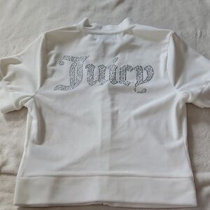 New Juicy Couture Velvet Cream Zip-Up Women Jacket Size M